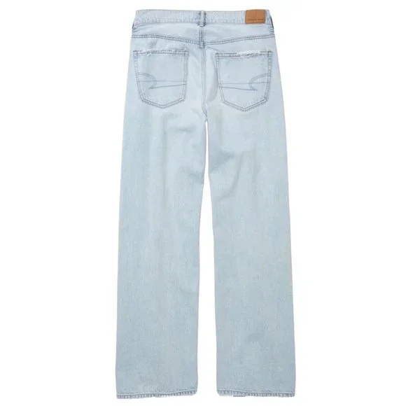NWT American Eagle Womens 20 Long Low Rise Skater Jean Baggy Wide Leg Light Wash - Picture 4 of 8